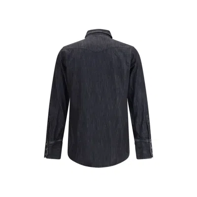 Dsquared2 Dsquared² Black Denim Men's Shirt In Black