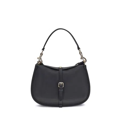 Etro Black Calf Leather Bos Taurus Shoulder Women's Bag In Black