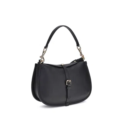 Etro Black Calf Leather Bos Taurus Shoulder Women's Bag In Black