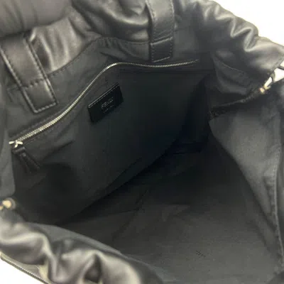 Pre-owned Fendi Beige Black Canvas Leather Backpack () In Multi