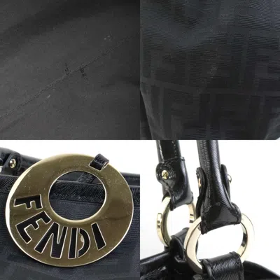 Pre-owned Fendi Black Canvas Leather Shoulder Bag ()