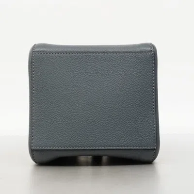 Pre-owned Fendi Blue Gray Leather Shoulder Bag () In Multi