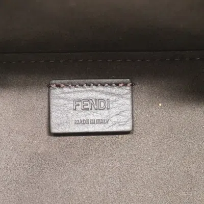 Pre-owned Fendi Blue Gray Leather Shoulder Bag () In Multi