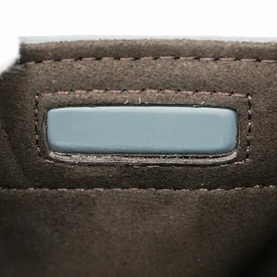 Pre-owned Fendi Blue Gray Leather Shoulder Bag () In Multi