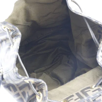 Pre-owned Fendi Backpack Daypack Zucca Canvas Brown Canvas Backpack Bag ()