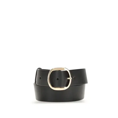 Gabriela Hearst Black Leather Regular Women's Belt In Black