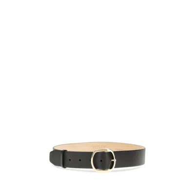 Gabriela Hearst Black Leather Regular Women's Belt In Black