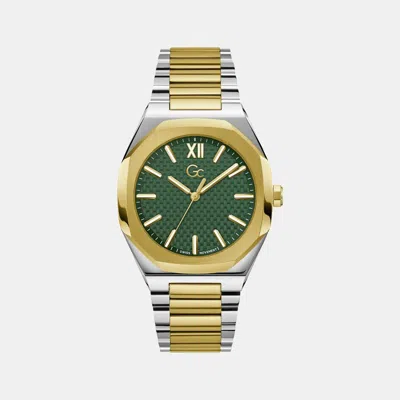 Gc Gold Stainless Steel Dress Watch In Gold