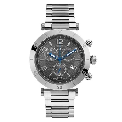 Gc Gray Stainless Steel Dress Men's Watch In Gray