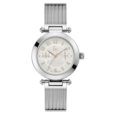 Gc Gray Stainless Steel Dress Watch In Gray