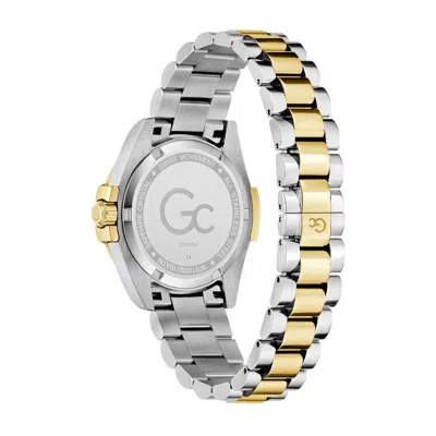 Gc Gray Stainless Steel Dress Watch In Gray