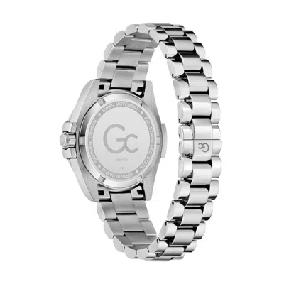 Gc Gray Stainless Steel Dress Watch In Metallic