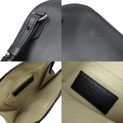 Pre-owned Givenchy Black Light Gray Leather Shoulder Bag () In Multi