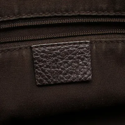 Pre-owned Gucci Abbey Brown Leather Tote Bag ()