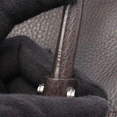 Pre-owned Gucci Abbey Brown Leather Tote Bag ()