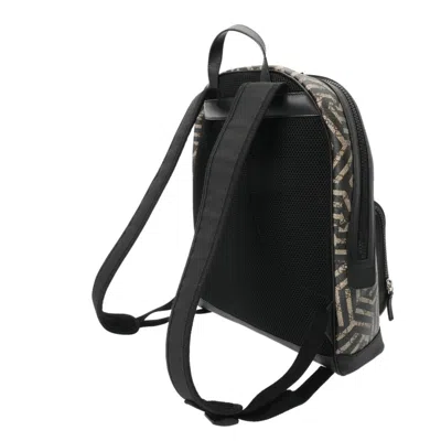 Pre-owned Gucci Beige Black Leather Gg Supreme Canvas Backpack () In Multi