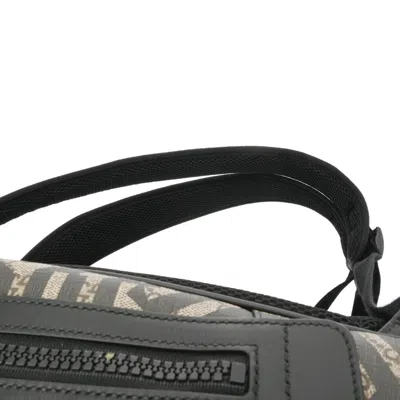 Pre-owned Gucci Beige Black Leather Gg Supreme Canvas Backpack () In Multi
