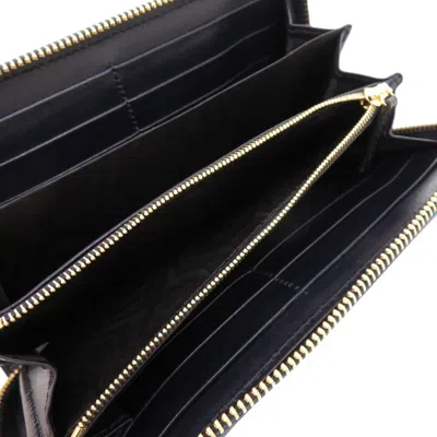 Pre-owned Gucci Beige Navy Canvas Leather Long Wallet (bi-fold) () In Multi