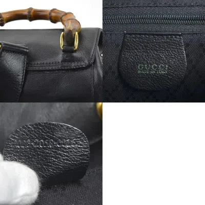 Pre-owned Gucci Black Leather Backpack ()