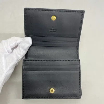Pre-owned Gucci Black Suede Leather Wallet (bi-fold) ()