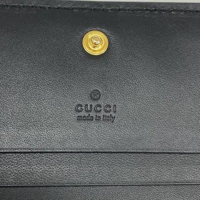 Pre-owned Gucci Black Suede Leather Wallet (bi-fold) ()