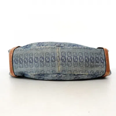 Pre-owned Gucci Blue Brown Denim Tote Bag () In Multi