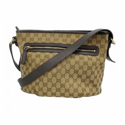 Pre-owned Gucci Brown Canvas Shoulder Bag ()