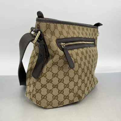 Pre-owned Gucci Brown Canvas Shoulder Bag ()