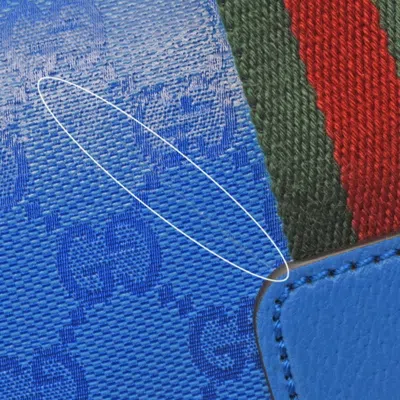 Pre-owned Gucci Gg Crystal Blue Pvc Boston Bag Shoulder Bag ()