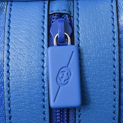 Pre-owned Gucci Gg Crystal Blue Pvc Boston Bag Shoulder Bag ()