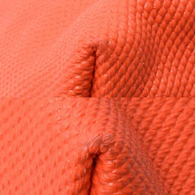 Pre-owned Gucci Orange White Canvas Handbag Tote Bag ()