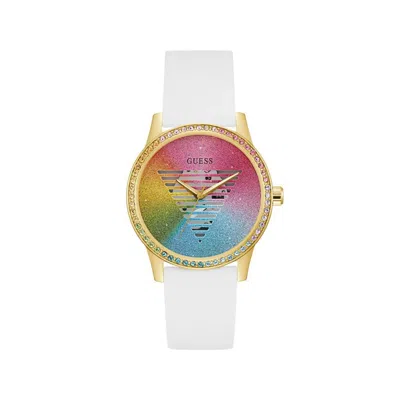 Guess White Synthetic Dress Watch In White