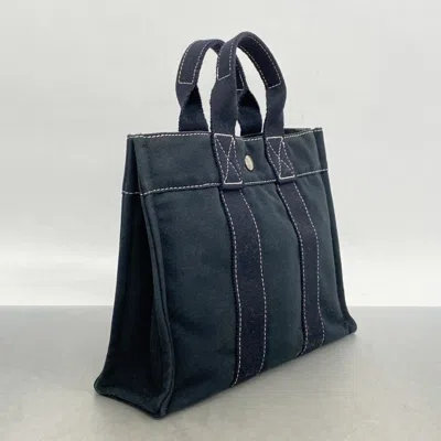 Pre-owned Hermes Black Canvas Tote Bag ()