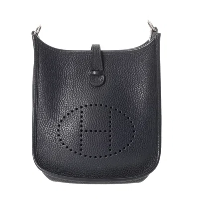 Pre-owned Hermes Blue Nuit Taurillon Clemence Leather Shoulder Bag ()