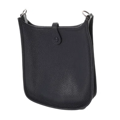 Pre-owned Hermes Blue Nuit Taurillon Clemence Leather Shoulder Bag ()