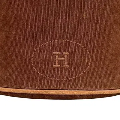 Pre-owned Hermes Brown Cotton Backpack ()