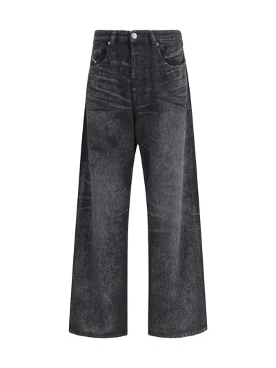 Diesel 1980 Five-pocket Trousers Featuring Belt Loops In Black
