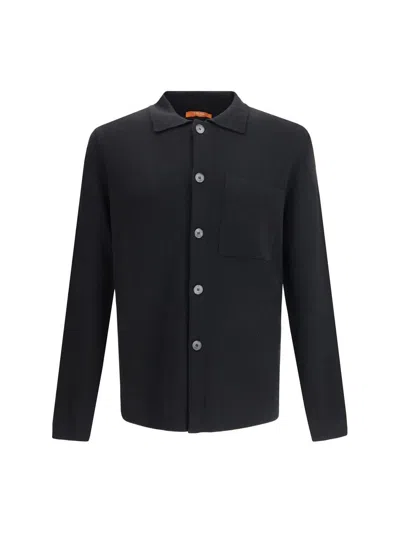 Cruna Buttoned Pocket Cardigan In Black