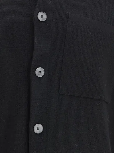 Cruna Buttoned Pocket Cardigan In Black