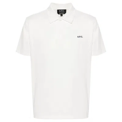 Apc A.p.c. White Polo Shirts Men In White