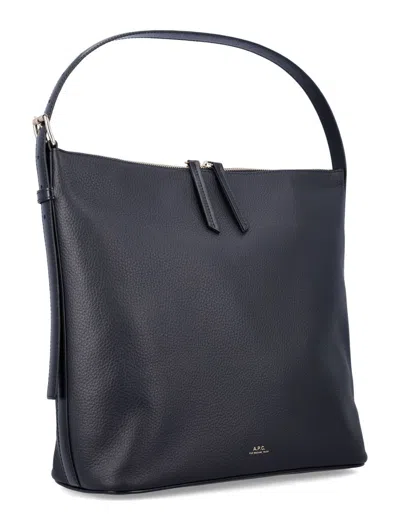 Apc A.p.c. Vera Leather Bag With Adjustable Strap In Black