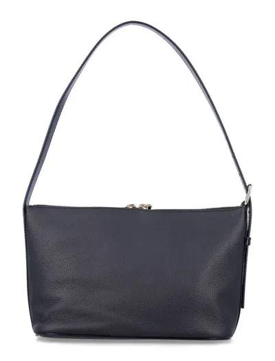 Apc A.p.c. Vera Grained Leather Shoulder Bag In Black