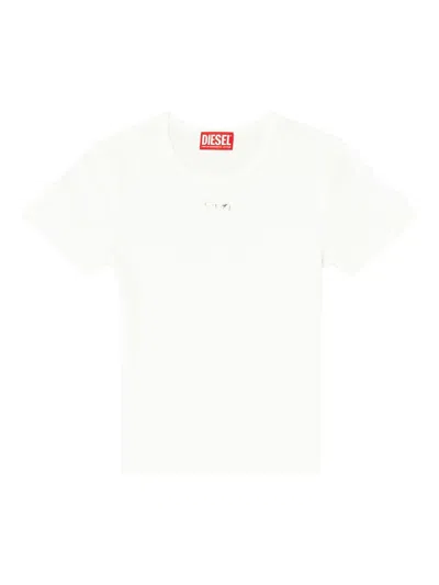 Diesel T-ele-long-od T-shirt Women In White