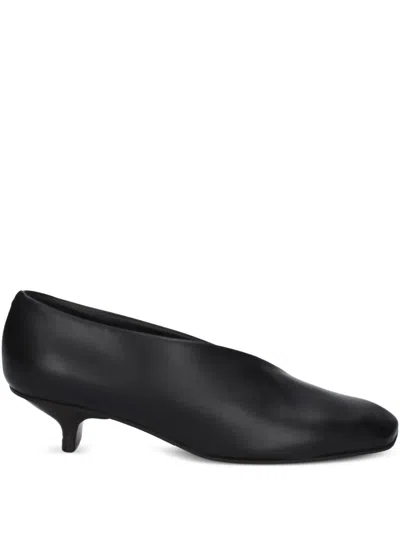 Vicini Square-toe Kitten-heel Pumps In Black