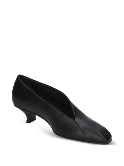 Vicini Square-toe Kitten-heel Pumps In Black