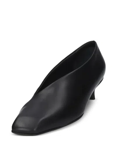 Vicini Square-toe Kitten-heel Pumps In Black