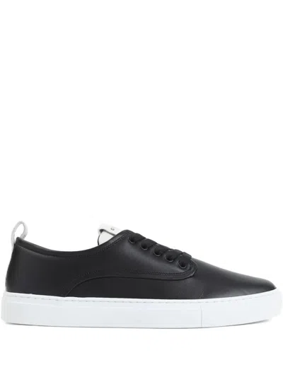 Givenchy New City Leather Low Sneakers Shoes In Black