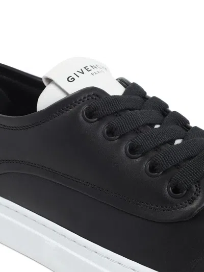 Givenchy New City Leather Low Sneakers Shoes In Black
