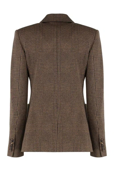 Max Mara Double-breasted Blazer Zulma In Prince Of Wales In Multi