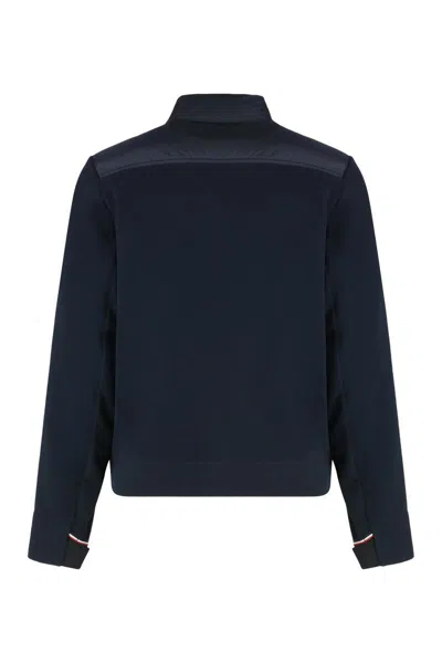 Moncler Grenoble Padded Cardigan With Zip In Blue